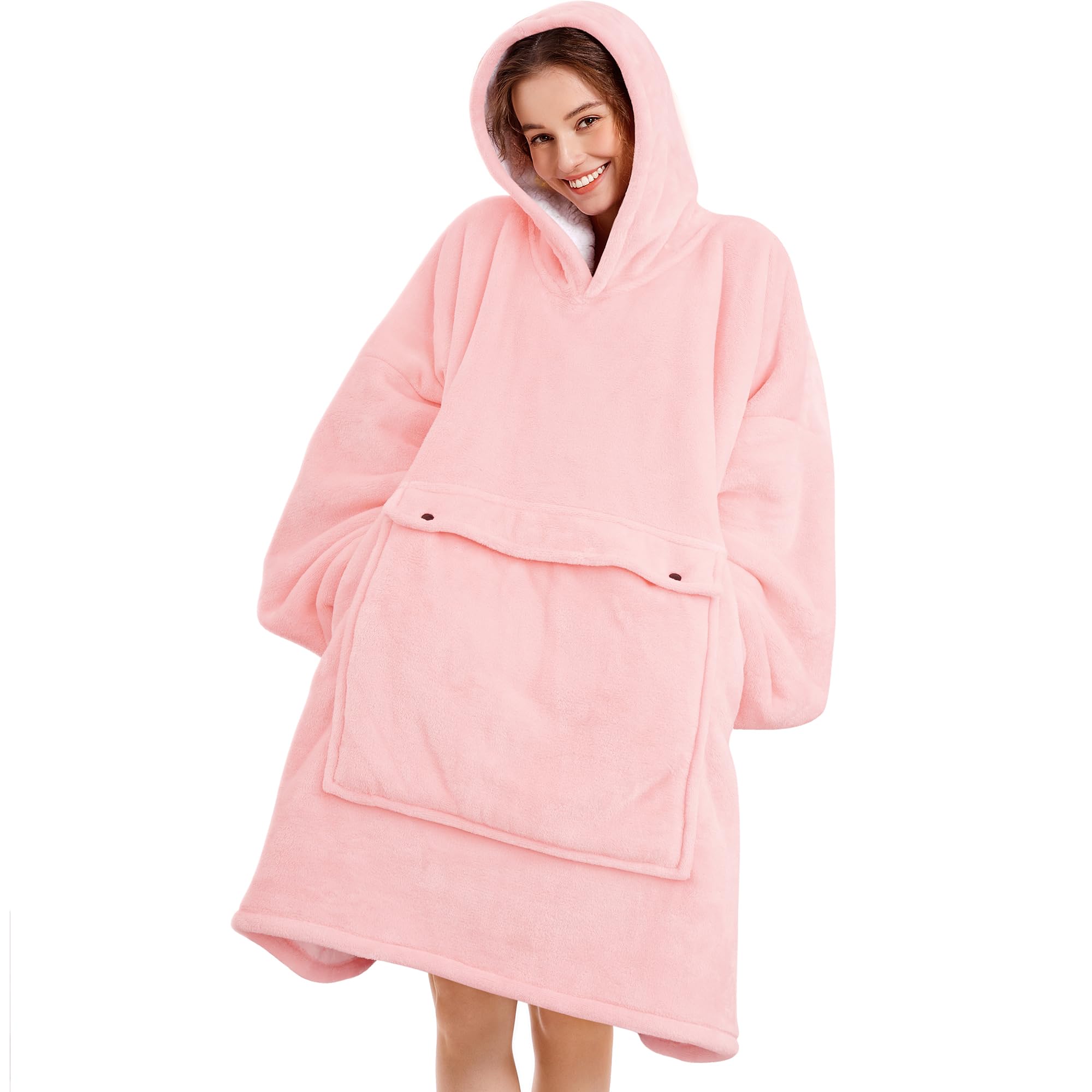 Narecte Cozy Oversized Blanket Hoodie Wearable Blanket Adults Soft Hooded Blanket Hoodie Birthday Gifts for Women Christmas