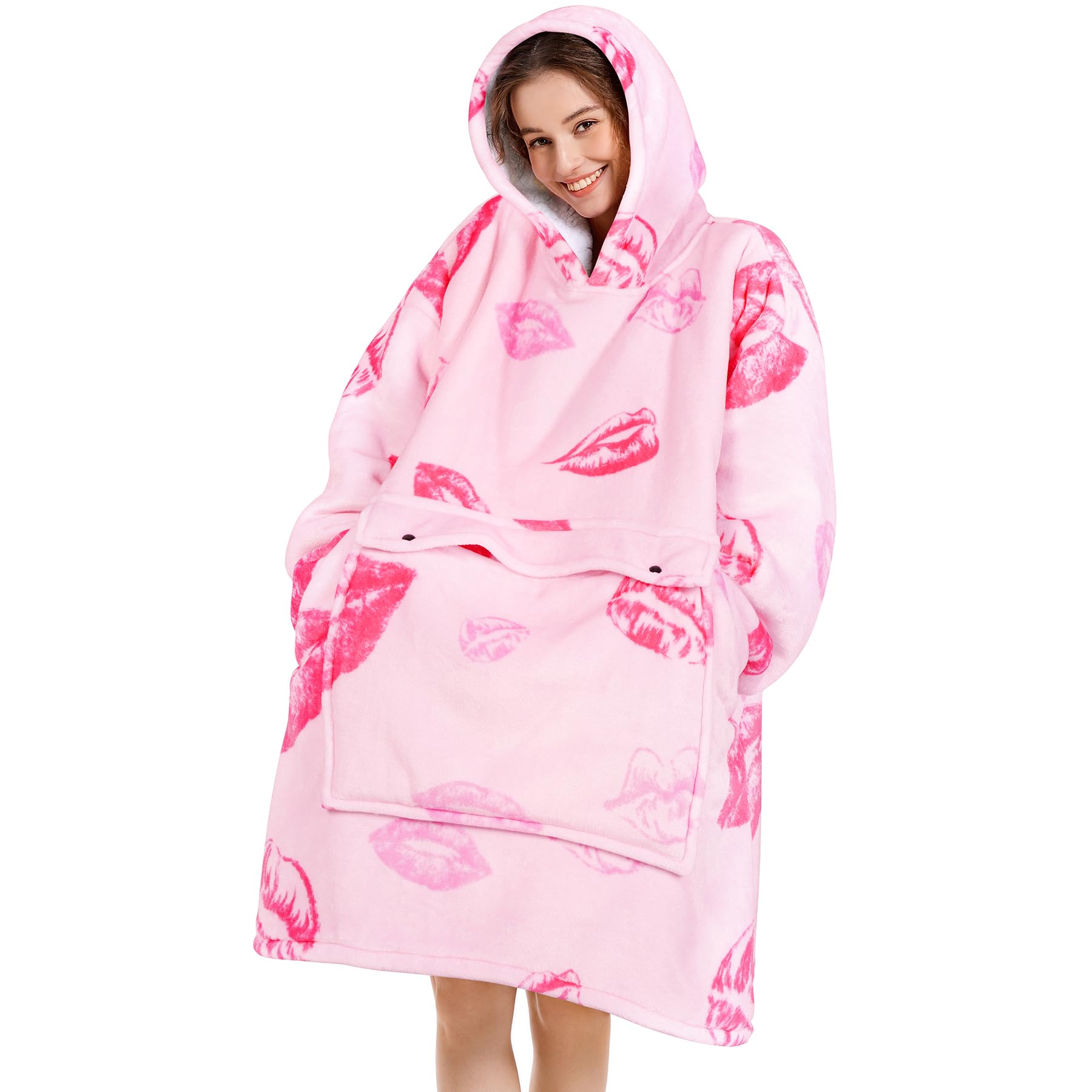 Narecte Cozy Oversized Blanket Hoodie Wearable Blanket Adults Soft Hooded Blanket Hoodie Birthday Gifts for Women Christmas