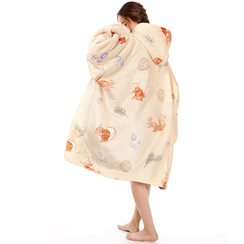 Narecte Cozy Oversized Blanket Hoodie Wearable Blanket Adults Soft Hooded Blanket Hoodie Birthday Gifts for Women Christmas