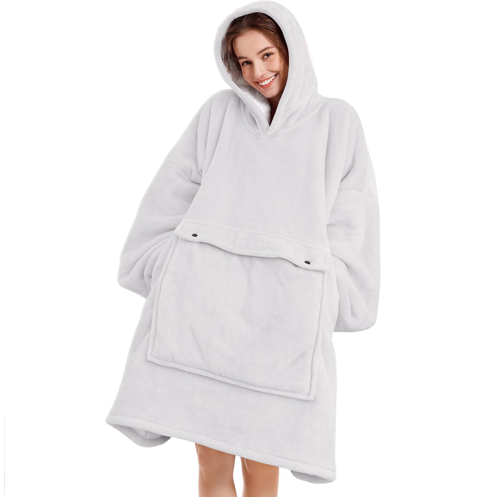 Narecte Cozy Oversized Blanket Hoodie Wearable Blanket Adults Soft Hooded Blanket Hoodie Birthday Gifts for Women Christmas
