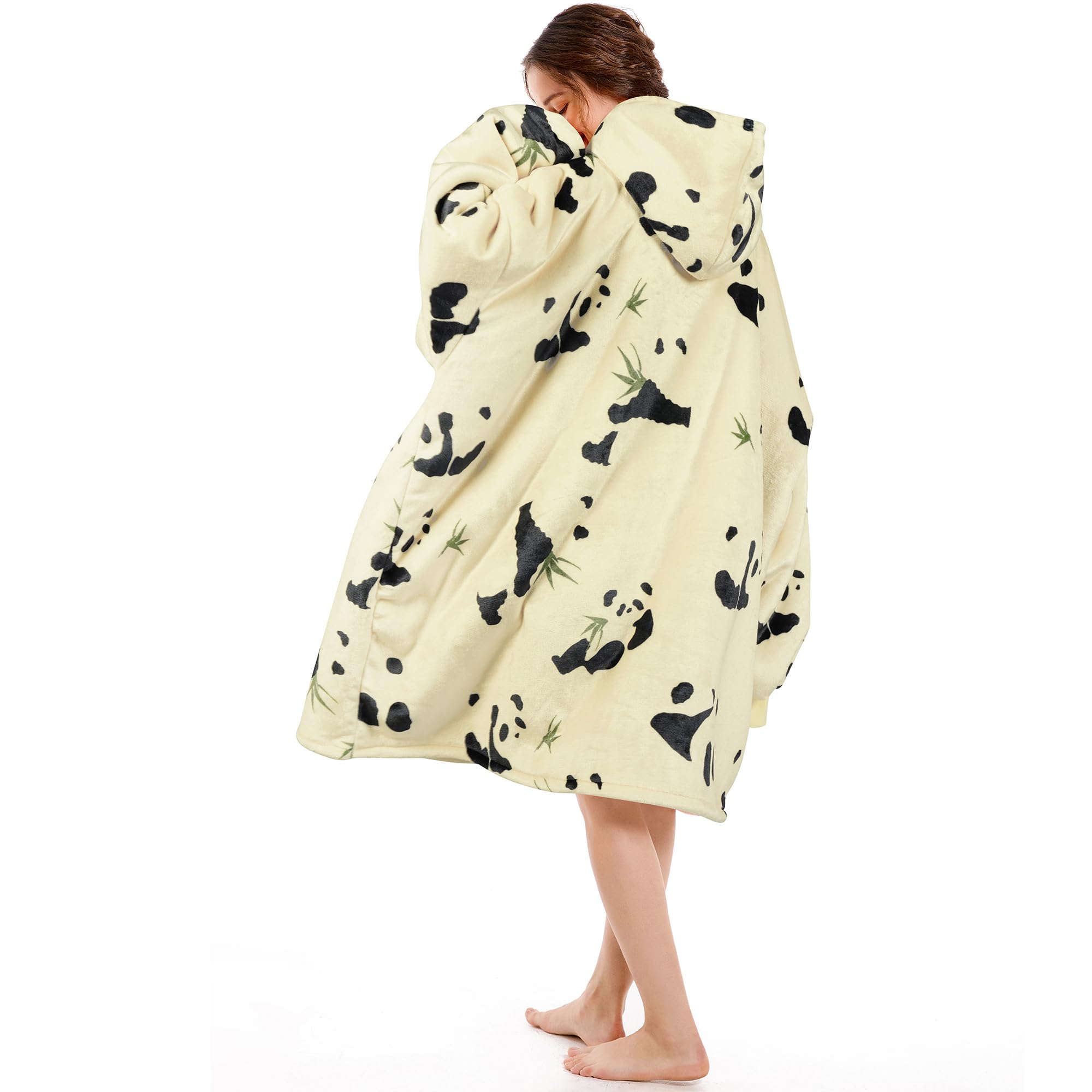 Narecte Cozy Oversized Blanket Hoodie Wearable Blanket Adults Soft Hooded Blanket Hoodie Birthday Gifts for Women Christmas