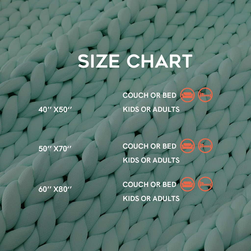 YnM Chunky Throw Blanket, Medium-Weight, Hand Knitted, Skin Friendly, Ventilated and Breathable, Machine Washable, Home Décor Piece for Couch, Sofa and Bed (Atlantis Blue, 40x50 Inch)