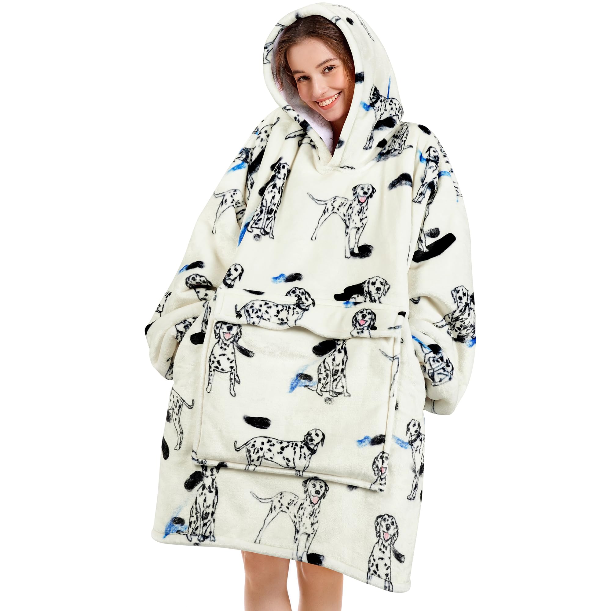 Narecte Cozy Oversized Blanket Hoodie Wearable Blanket Adults Soft Hooded Blanket Hoodie Birthday Gifts for Women Christmas