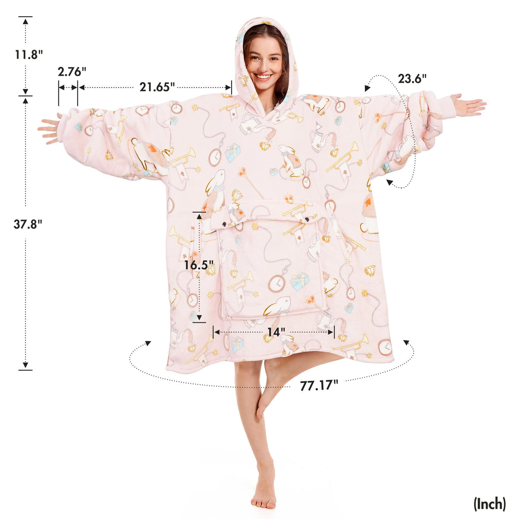 Narecte Cozy Oversized Blanket Hoodie Wearable Blanket Adults Soft Hooded Blanket Hoodie Birthday Gifts for Women Christmas