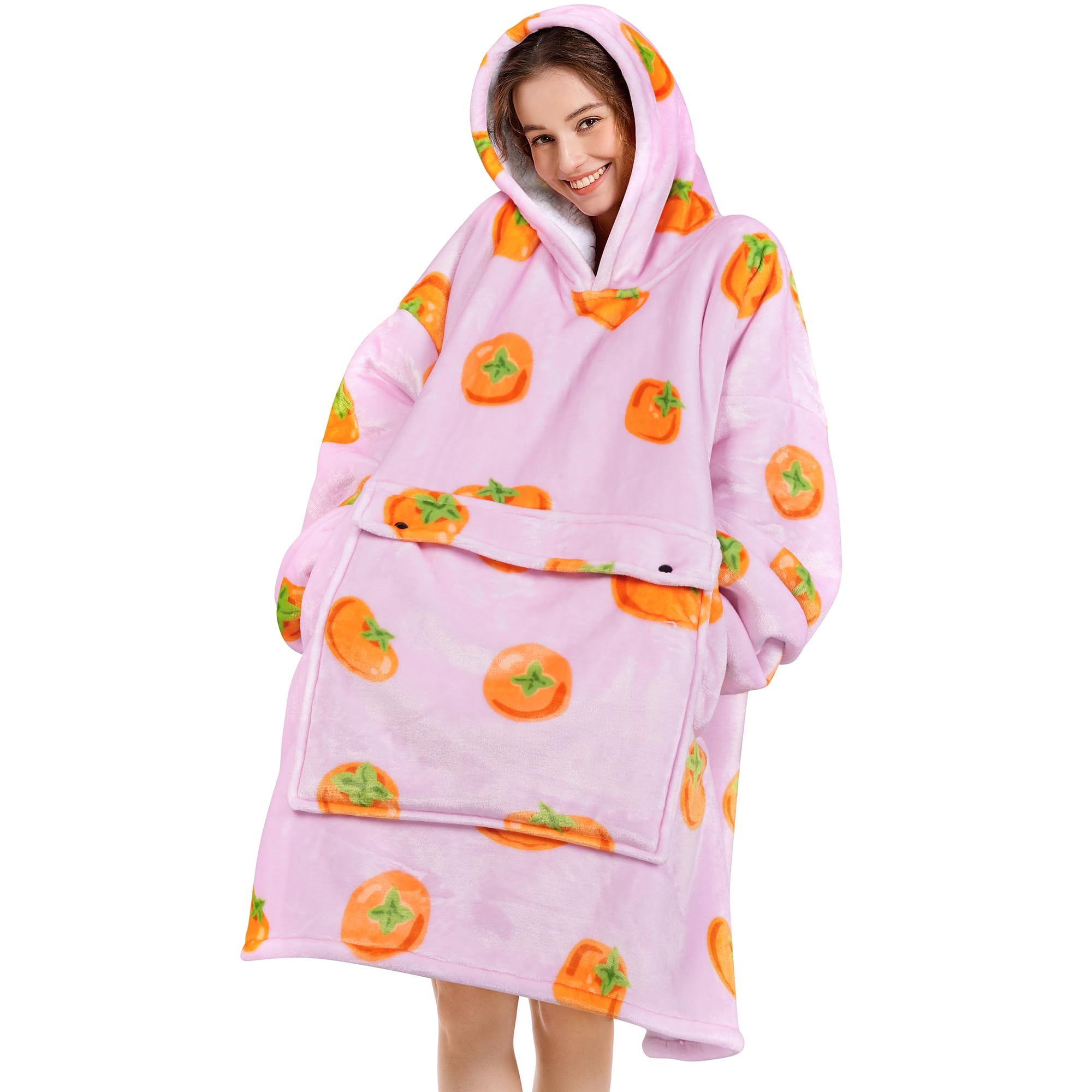 Narecte Cozy Oversized Blanket Hoodie Wearable Blanket Adults Soft Hooded Blanket Hoodie Birthday Gifts for Women Christmas