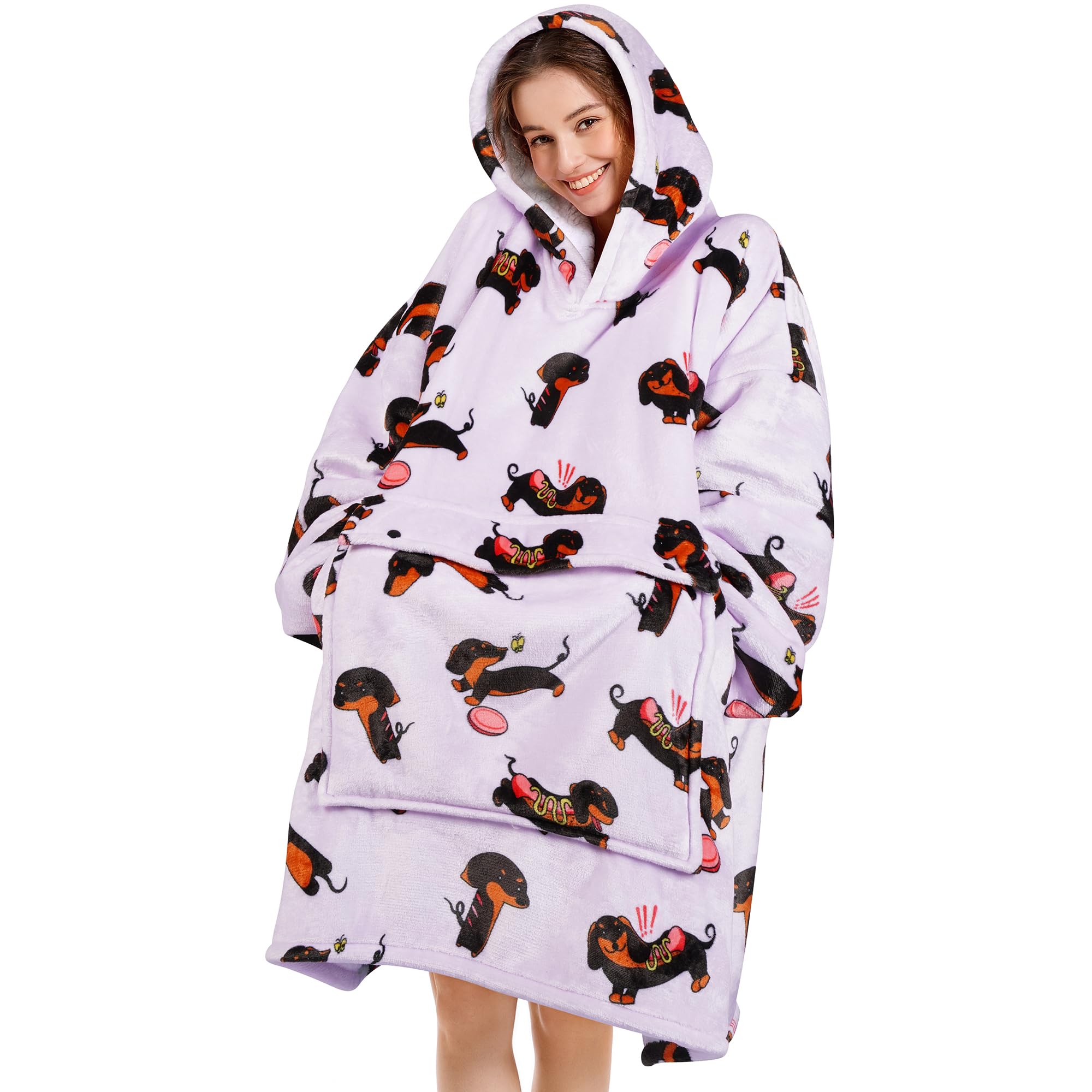 Narecte Cozy Oversized Blanket Hoodie Wearable Blanket Adults Soft Hooded Blanket Hoodie Birthday Gifts for Women Christmas