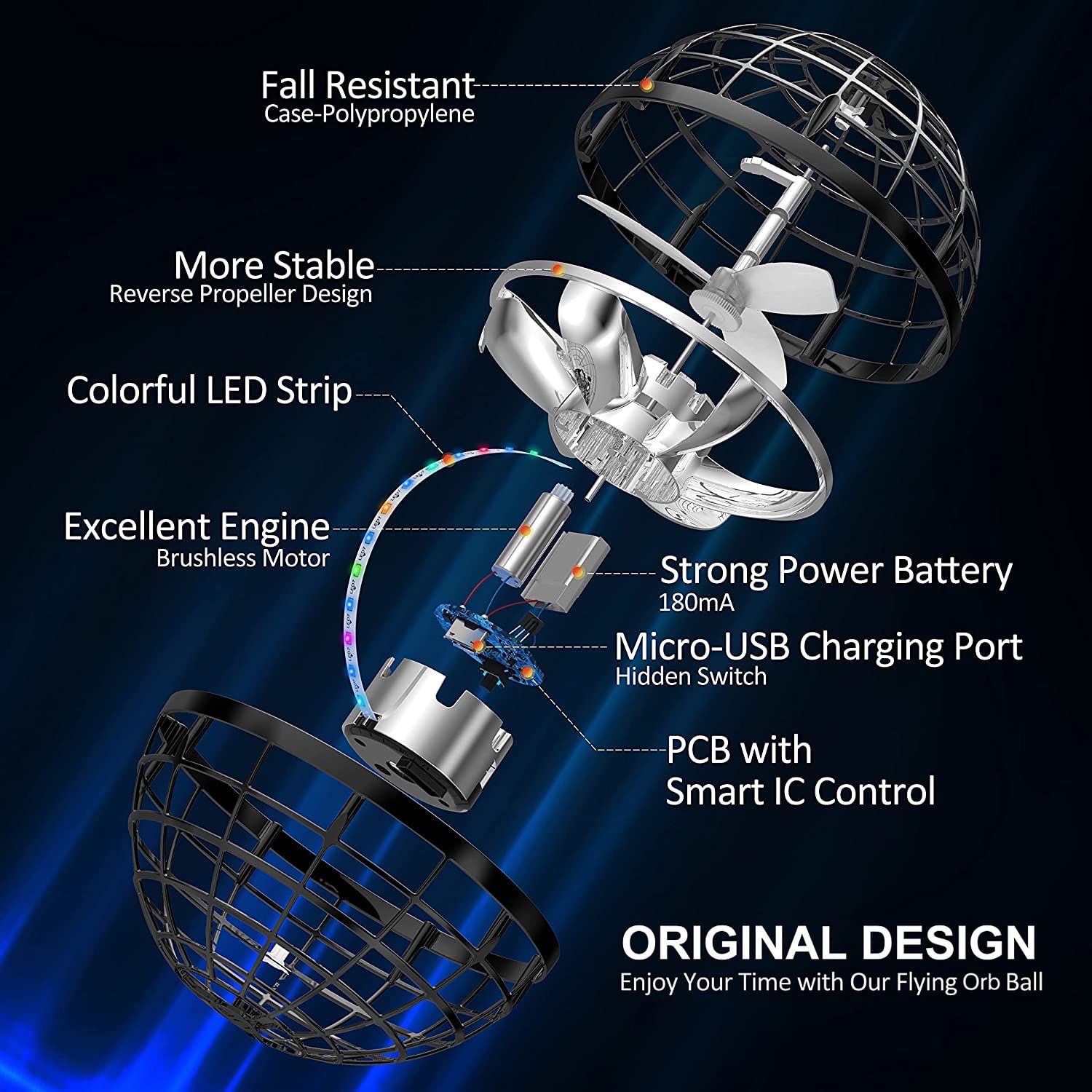 2025 Flying Orb Ball Toy,Cosmic Globe Boomerang Hover Ball Galactic Fidget Spinner, Hand Drone Orbit, Cool Toys Gift for 6 7 8 9 10+ Year Old Boys Girls Teens Outdoor Toys(Pink)