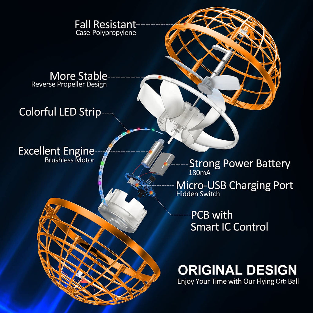 2025 Flying Orb Ball Toy,Cosmic Globe Boomerang Hover Ball Galactic Fidget Spinner, Hand Drone Orbit, Cool Toys Gift for 6 7 8 9 10+ Year Old Boys Girls Teens Outdoor Toys(Pink)