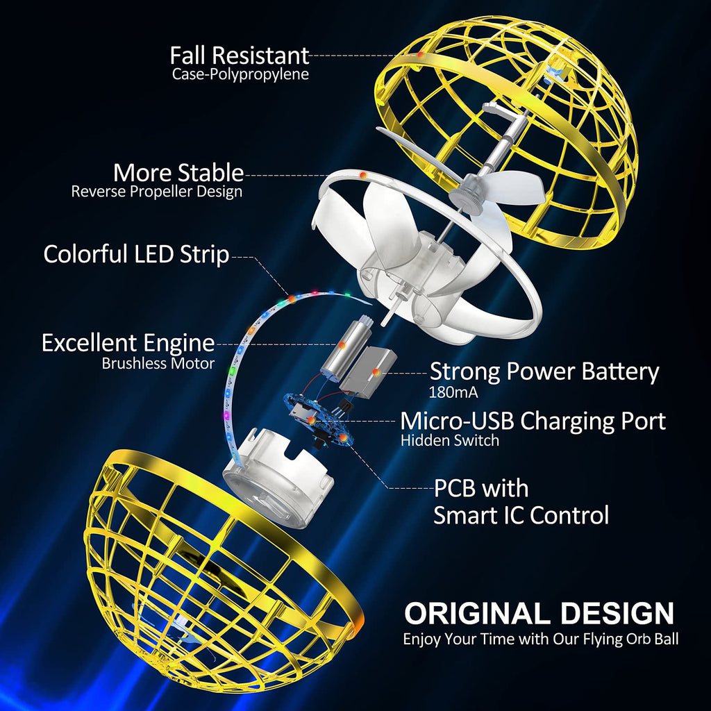 2025 Flying Orb Ball Toy,Cosmic Globe Boomerang Hover Ball Galactic Fidget Spinner, Hand Drone Orbit, Cool Toys Gift for 6 7 8 9 10+ Year Old Boys Girls Teens Outdoor Toys(Pink)