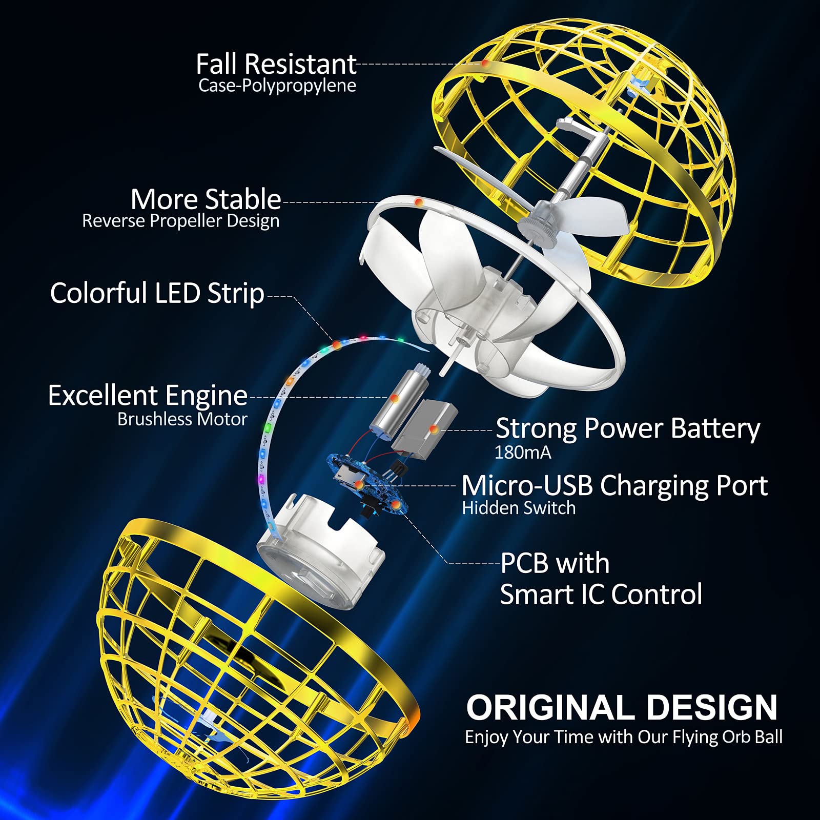 2025 Flying Orb Ball Toy,Cosmic Globe Boomerang Hover Ball Galactic Fidget Spinner, Hand Drone Orbit, Cool Toys Gift for 6 7 8 9 10+ Year Old Boys Girls Teens Outdoor Toys(Pink)