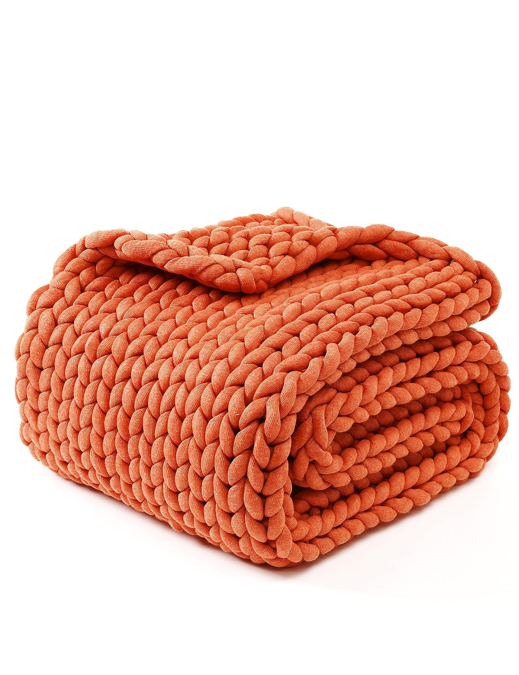 YnM Chunky Throw Blanket, Medium-Weight, Hand Knitted, Skin Friendly, Ventilated and Breathable, Machine Washable, Home Décor Piece for Couch, Sofa and Bed (Atlantis Blue, 40x50 Inch)