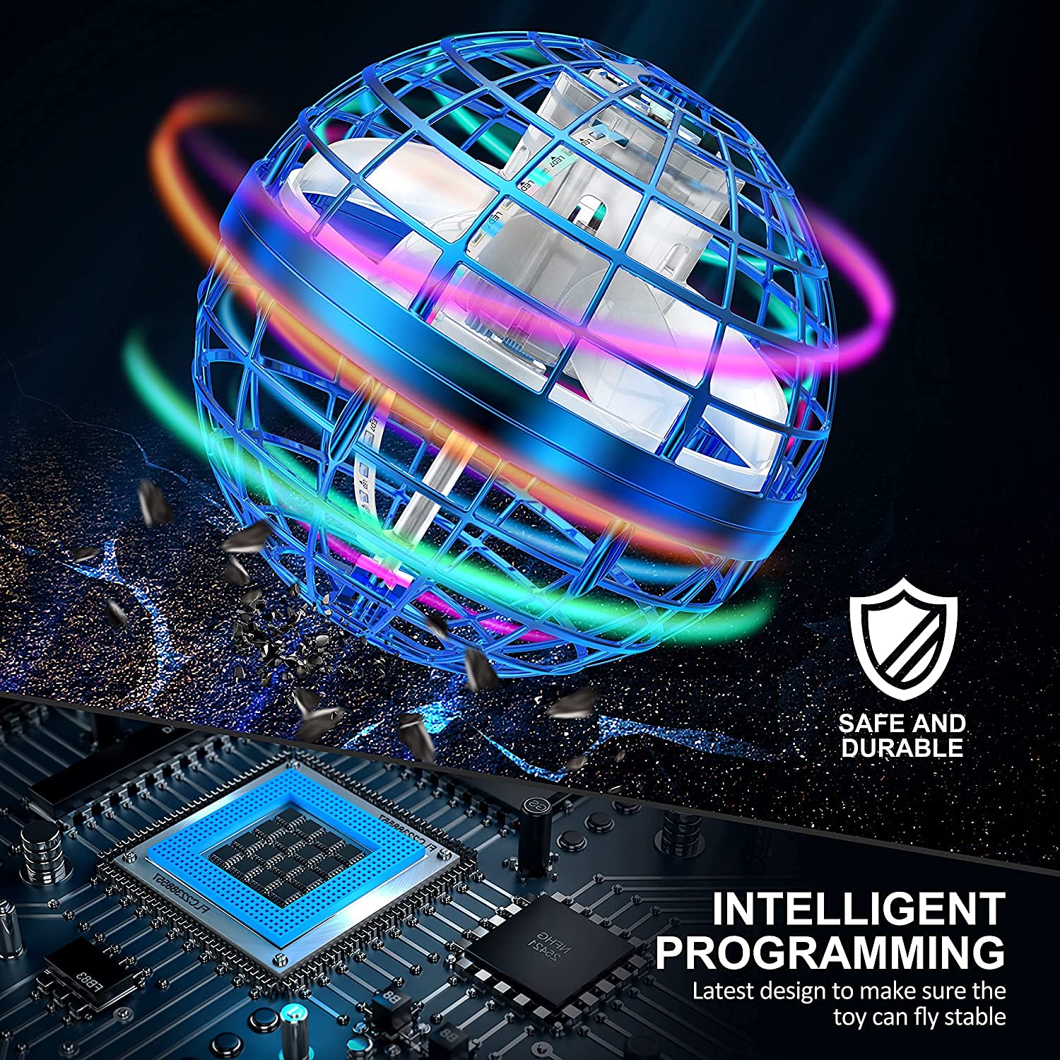 2025 Flying Orb Ball Toy,Cosmic Globe Boomerang Hover Ball Galactic Fidget Spinner, Hand Drone Orbit, Cool Toys Gift for 6 7 8 9 10+ Year Old Boys Girls Teens Outdoor Toys(Pink)