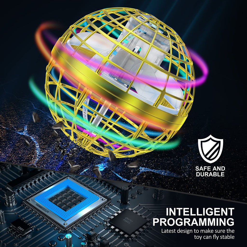 2025 Flying Orb Ball Toy,Cosmic Globe Boomerang Hover Ball Galactic Fidget Spinner, Hand Drone Orbit, Cool Toys Gift for 6 7 8 9 10+ Year Old Boys Girls Teens Outdoor Toys(Pink)