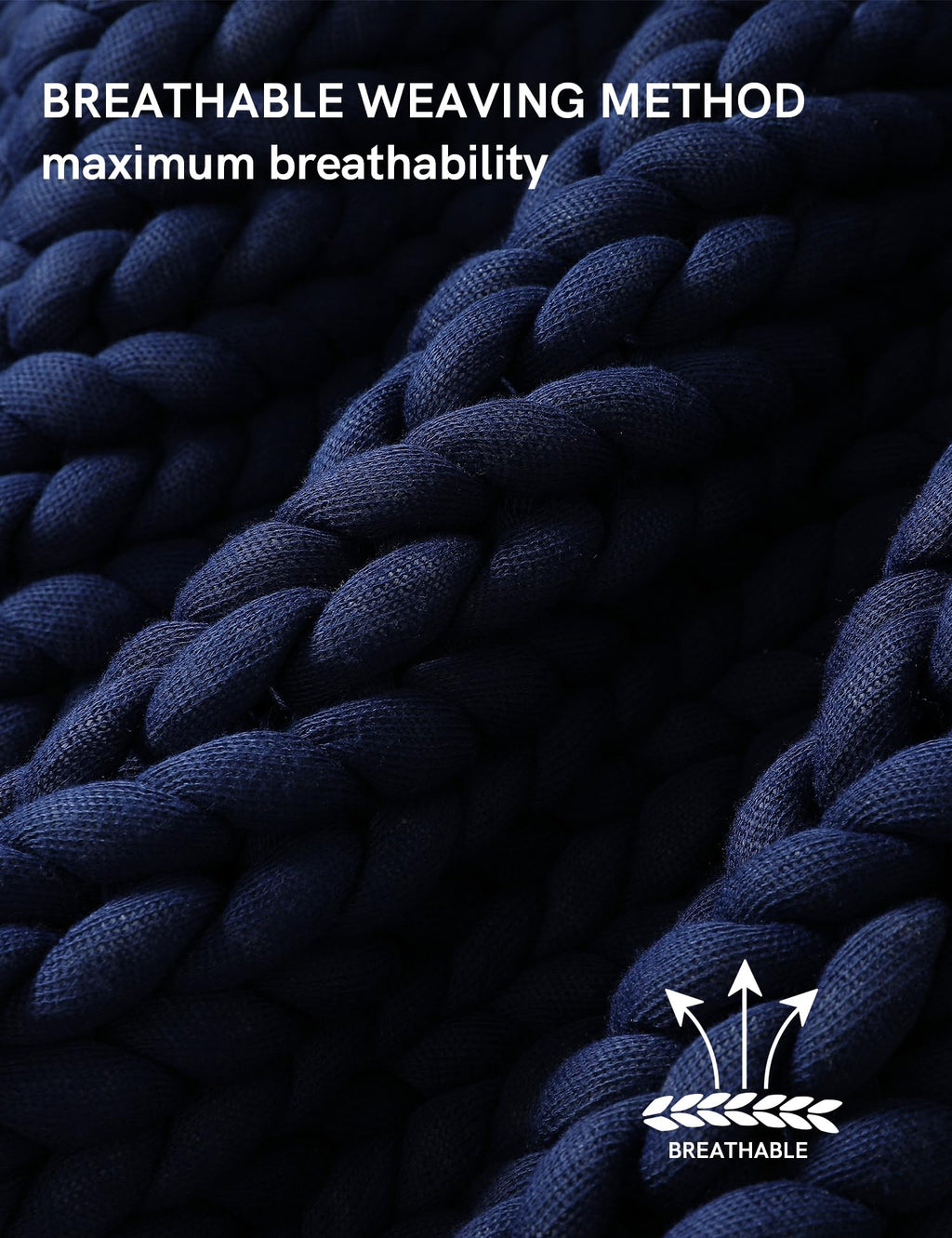 YnM Chunky Throw Blanket, Medium-Weight, Hand Knitted, Skin Friendly, Ventilated and Breathable, Machine Washable, Home Décor Piece for Couch, Sofa and Bed (Atlantis Blue, 40x50 Inch)