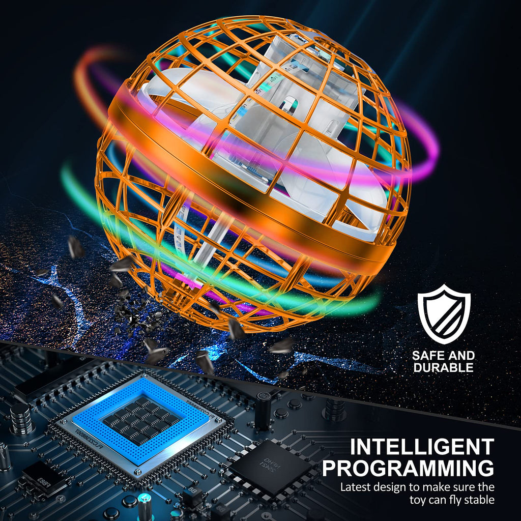 2025 Flying Orb Ball Toy,Cosmic Globe Boomerang Hover Ball Galactic Fidget Spinner, Hand Drone Orbit, Cool Toys Gift for 6 7 8 9 10+ Year Old Boys Girls Teens Outdoor Toys(Pink)