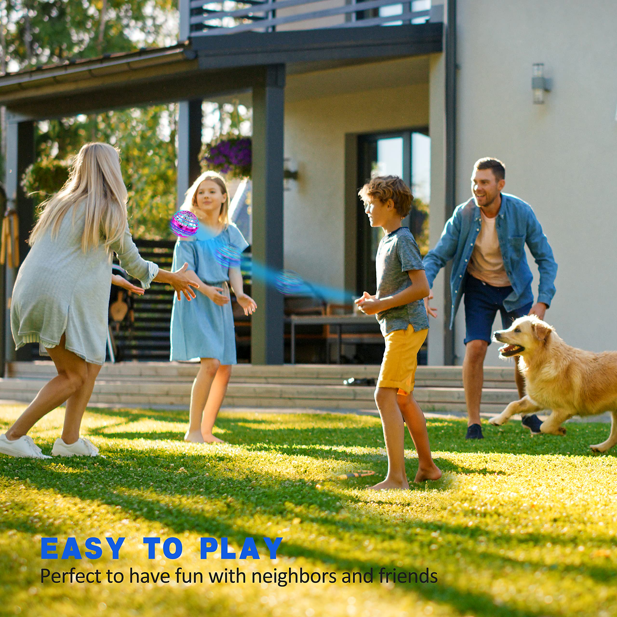 2025 Flying Orb Ball Toy,Cosmic Globe Boomerang Hover Ball Galactic Fidget Spinner, Hand Drone Orbit, Cool Toys Gift for 6 7 8 9 10+ Year Old Boys Girls Teens Outdoor Toys(Pink)