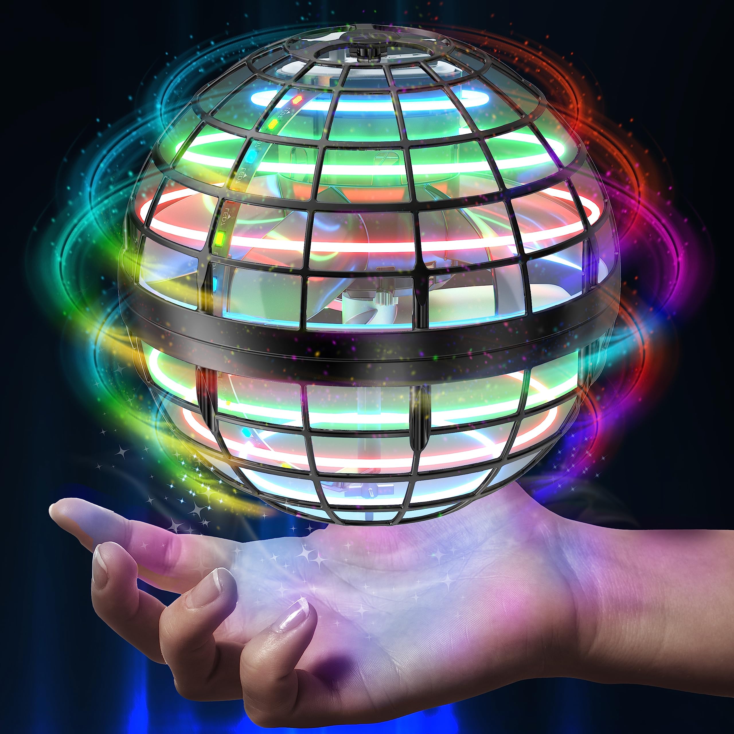 2025 Flying Orb Ball Toy,Cosmic Globe Boomerang Hover Ball Galactic Fidget Spinner, Hand Drone Orbit, Cool Toys Gift for 6 7 8 9 10+ Year Old Boys Girls Teens Outdoor Toys(Pink)