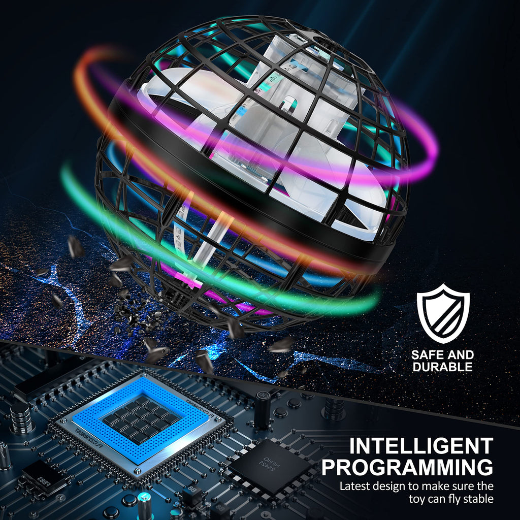 2025 Flying Orb Ball Toy,Cosmic Globe Boomerang Hover Ball Galactic Fidget Spinner, Hand Drone Orbit, Cool Toys Gift for 6 7 8 9 10+ Year Old Boys Girls Teens Outdoor Toys(Pink)