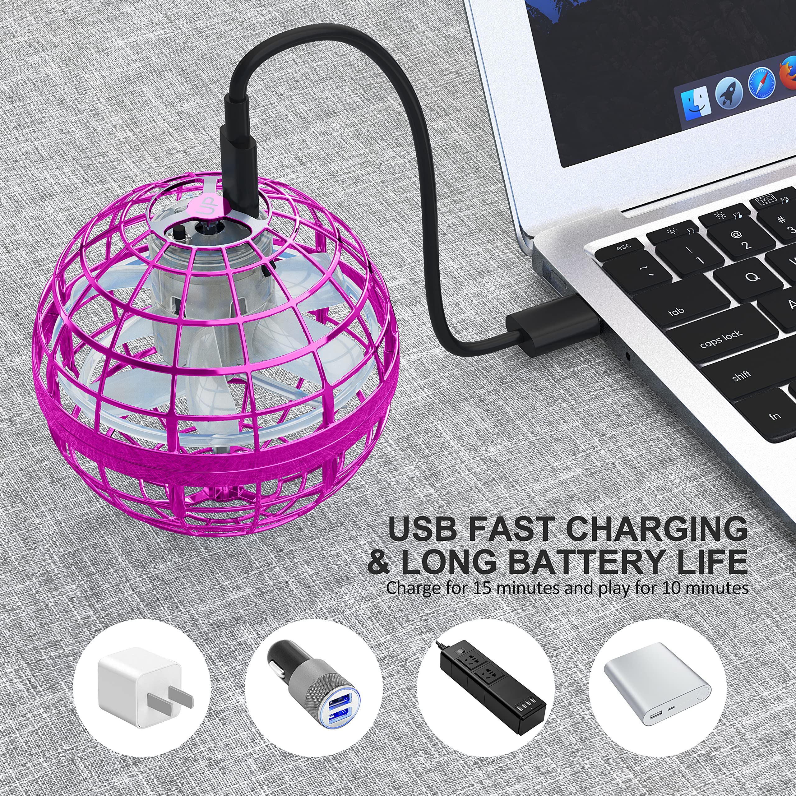 2025 Flying Orb Ball Toy,Cosmic Globe Boomerang Hover Ball Galactic Fidget Spinner, Hand Drone Orbit, Cool Toys Gift for 6 7 8 9 10+ Year Old Boys Girls Teens Outdoor Toys(Pink)