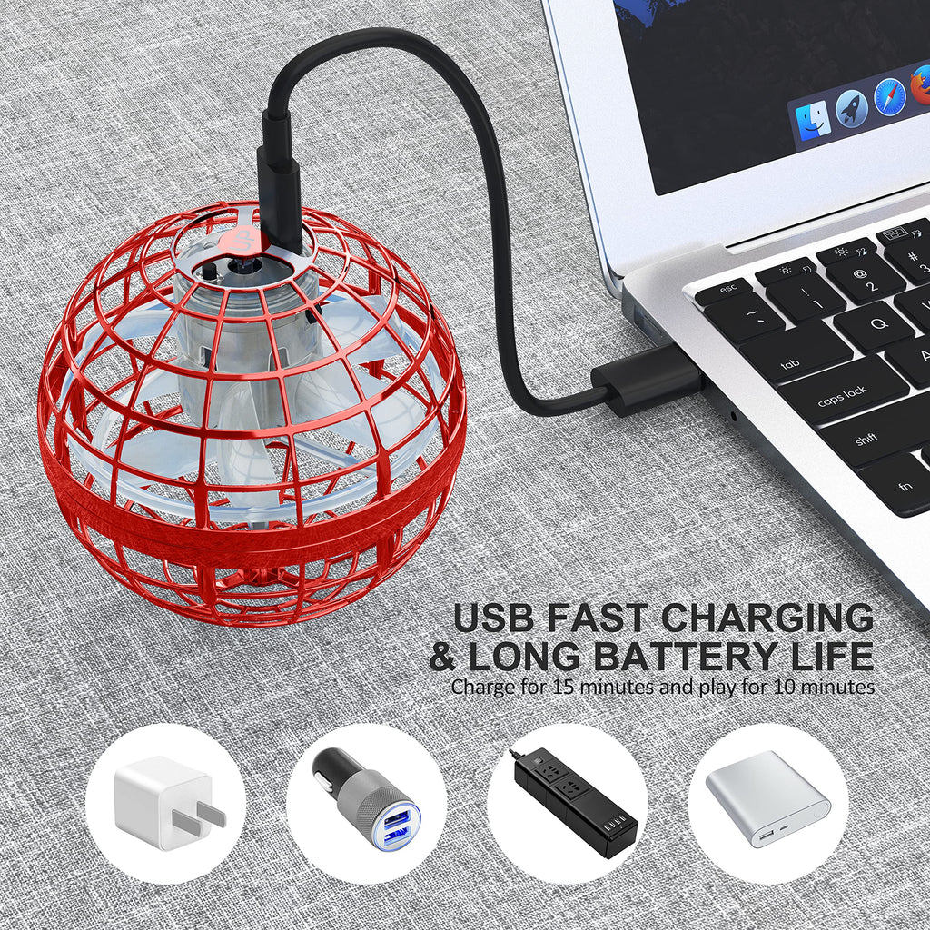 2025 Flying Orb Ball Toy,Cosmic Globe Boomerang Hover Ball Galactic Fidget Spinner, Hand Drone Orbit, Cool Toys Gift for 6 7 8 9 10+ Year Old Boys Girls Teens Outdoor Toys(Pink)